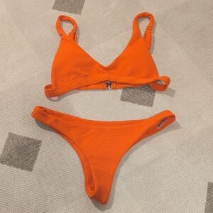 Brand New Orange Bikini Set, Size M/6